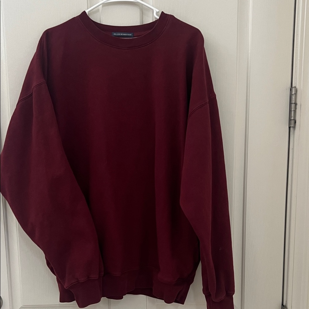 Brandy Melville Burgundy Crewneck Sweater